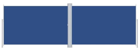 vidaXL Seitenmarkise Ausziehbar Sonnenschutz Sichtschutz Windschutz Seitenwandmarkise Seitenrollo Markise Balkon Garten Terrasse Blau 220x600cm