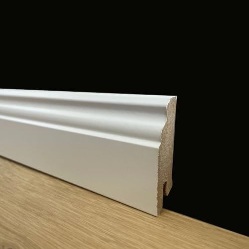 Eternal Parquet BATTISCOPA ZOCCOLINO DUCALE in Fibra di Legno COMPATTA 60X15 Bianco