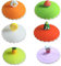 Sufe 6Pcs Silicone Lids, 10cm/3.9inch Reusable Anti-dust Cup Covers, Food-grade Silicone, Snap Closure, Modern Style, Multicolor, Dishwasher & Microwave Safe, Round, CONTAINER_LID