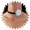 Wendalern Nero Velluto Fiore Collana Vintage Bianco Rosa - Collare Raso Camelia Lace-up Gotico Breve Catena Di Velluto Girocollo Bigiotteria Per Le Donne