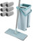 Holdfiturn Mop and Bucket System Set 360° Flat Squeeze Microfiber Mop Bucket Set Home Floor Tiles for Floor Cleaning Green