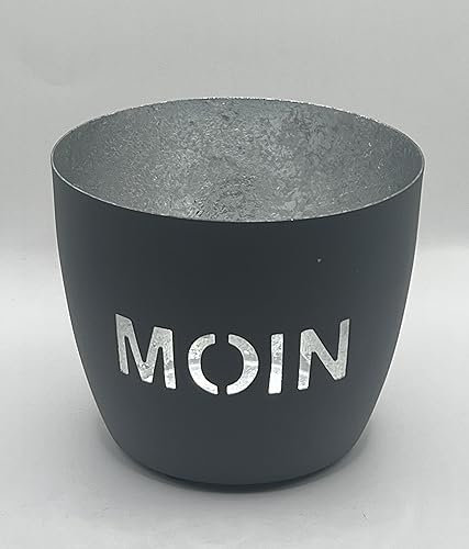 Windlicht Eisen 10cm Anthrazit-Silber Moin oder Sylt (Moin)