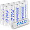 Mspalocell Batterie AA 3000mAh 10 pièces, 1.2V Ni-MH AA Rechargeable avec boîte à poussière, Piles AA Haute capacité, Batterie Rechargeable AA Faible Auto-décharge
