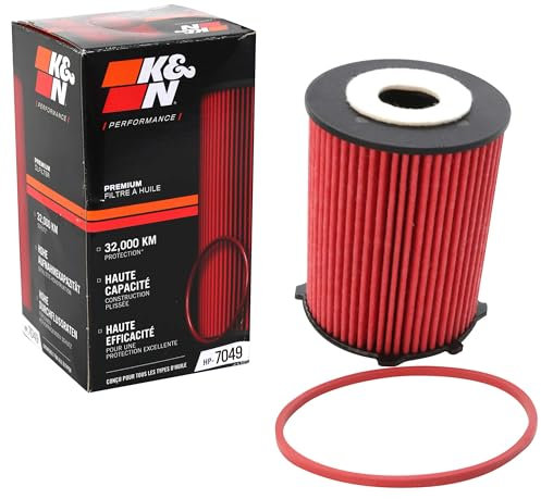 K&N Ölfilter - High Performance-Series kompatibel mit Citroën, Ford, Mazda, Peugeot & Volvo (HP-7049), Rot