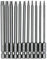 Set di punte Torx magnetiche da 11 pezzi, set di punte per cacciavite Torx da 1/4, T6-T40 Testa a stella in acciaio S2 con gambo esagonale lungo 100 mm