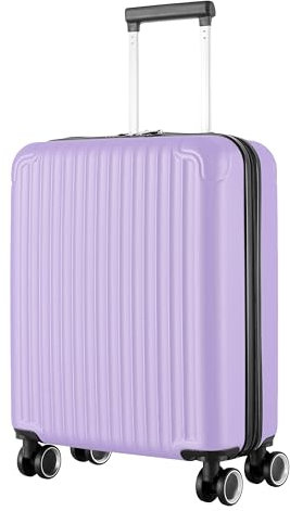 R.Leone Valigia Ryanair 55x40x20 cm Trolley Bagaglio a mano 4 Ruote in ABS Autonomo (Lilla, 999 S Bagaglio mano 55x40x20cm)