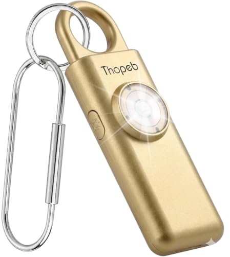 Originaler Taschenalarm extra laut 130 dB für Frauen zur Selbstverteidigung | Wiederaufladbarer Alarm-Schlüsselanhänger mit Taschenlampe & SOS-Stroboskop, für Senioren & Damen, von der Polizei empfohlen