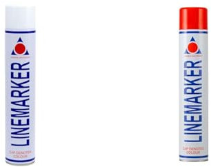 Aerosol Solutions Line Marker Spray Paint in Red & White - Pack of 2 x 750 ml Aerosol spray