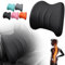 Ergonomische Kopfstütze und Lendenkissen, Memory Foam lordosenstütze auto, Ideales Rückenkissen für lindert Rückenschmerzen und Lordosenstütze, für Bürostühle Autositze (Schwarz, B-Lumbalkissen)