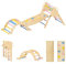 GT GETCO TECH 7-in-1klettergerüst Indoor,Kletterdreieck mit Rutsche und Kletterbogen Set, Stabilem Baby-kletterdreieck,Indoor Spielplatz (Farbig)