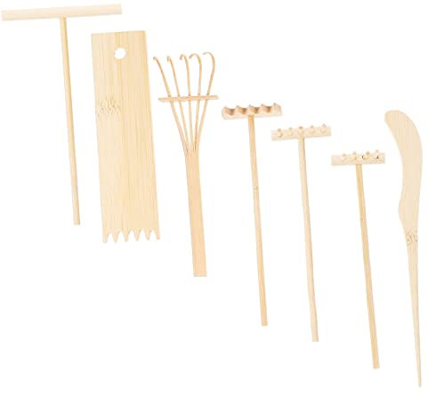 ibasenice Sand Pit Toys Minimalist Mini Rake Zen Garden for Desk Diy Micro Rakes Desktop Miniature