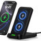 Wireless Charger Fast Charging Pad Stand Compatible for Motorola Edge 2024/G Stylus 5G/G Power 2025/2024/Razr+,15W Wireless Desk Phone Charger Station for Samsung Galaxy Z Fold 6/S25 Ultra/S24/S23/S22