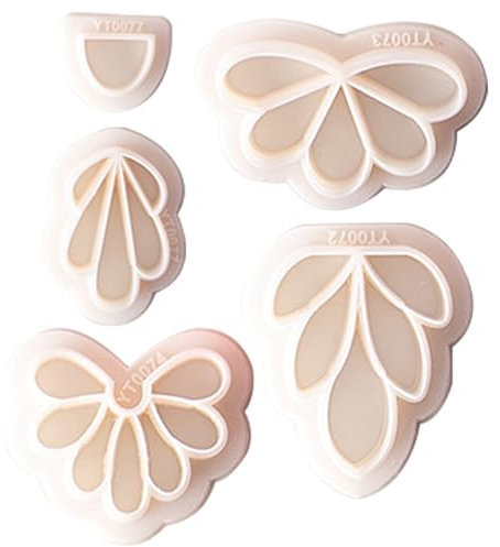 VZU 5 Stück Fimo Ausstecher Ohrringe, Blumen Form Polymer Clay Cutter Set, Retro Blumen Form für Schmuck, für Polymer Clay Ohrringe Selber Machen, Craft Projekte