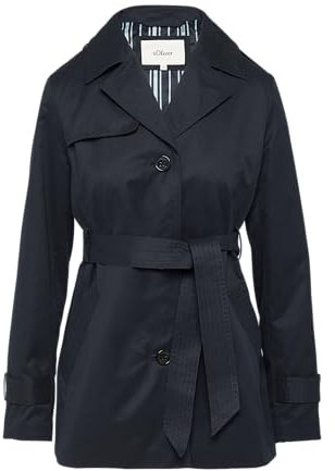 s.Oliver Kurzer Trench mit Gürtel navy 36