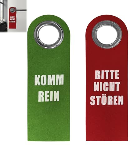 Keyxer 2 Stück Bitte Nicht Stören Schild – Türschild Für Kinderzimmer & Besetzt Schild Für Toilette – Aus Hochwertigem Filz, Leicht & Langlebig – Ideal Für Privatsphäre In Zuhause, Büro Oder Hotel