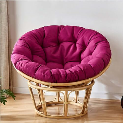 FZKun Hängesesselkissen, gemütliches Nest-Stil, rund, dick, weiches stützendes Kissen für Papasan-Hängematte, Radar-Eierstühle, für drinnen und draußen, Balkon, Garten (K,90 x 90 cm)
