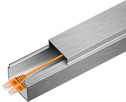 WLCGYD Goulotte Passe Cable Cache-câbles TV, Goulotte De Câbles, Gestion des Câbles Au Sol, Extra Large, Cache-câbles en Métal(Holds 45 Wires)