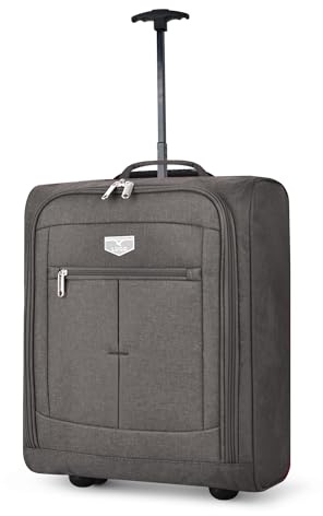 LUGG Soft Cabin Bag for EasyJet Overhead Locker - Durable Lightweight Travel Bag - 56 x 45 x 25cm - Spacious Main Compartment, Stylish Design, Easy Carry for Weekend & Business Trips- Charcoal