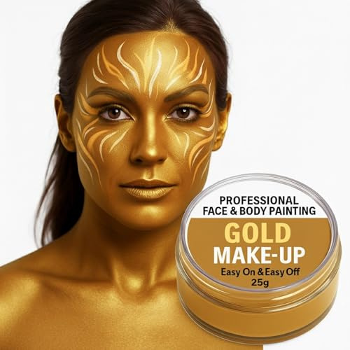 Trendandstylez Maquillaje profesional para teatro, 25 g, pintura facial y corporal para carnaval, Halloween y cosplay, respetuoso con la piel, prueba dermatológica, maquillaje para mujeres, hombres y