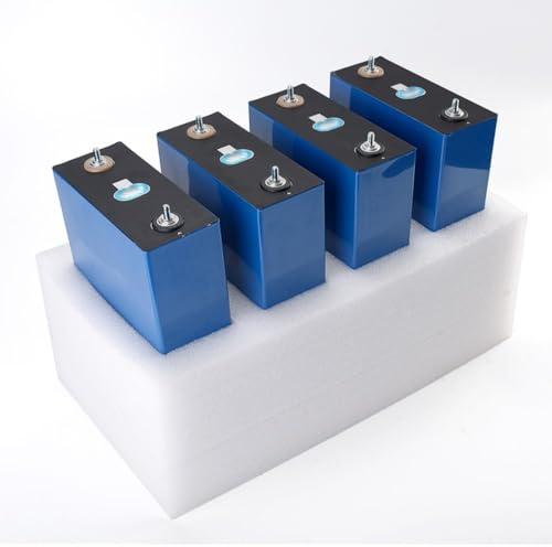 4 Pack 3.2V 280Ah LiFePO4 Battery Cells, Grade A LFP Prismatic Deep Cycle Cells for Home Solar Battery Storage & Renewable Energy Systems