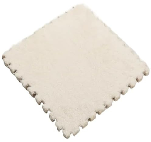 Ineinandergreifende Plüsch-Schaumstoffmatte 10 Stück weiche Plüsch-Aktivitäten, Teppich, Puzzle-Matte, ineinandergreifende Übungsfliesen, Teppiche, Teppich-Pads, 30 x 1 cm(Color 1)