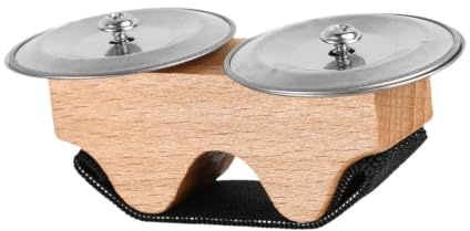 MEYZJRC Platillo de con Soporte de Madera, Multifuncional, Enriquece Rítmica, Compacto.