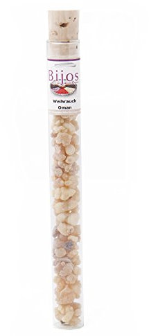 Bitto Räucherwerk in 35 ml Glasröhre Weihrauch Oman - Wird genutzt um das Physische auszubalancieren und weckt das höhere Bewusstsein