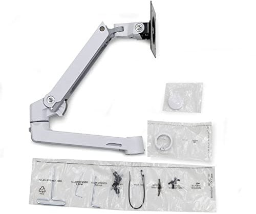 Ergotron LX Extension and Collar Kit - Mounting component (articulating arm, installation hardware, cap cover, pole collar) for Monitor - white with grey accents - screen size: up to 40 - pole mount