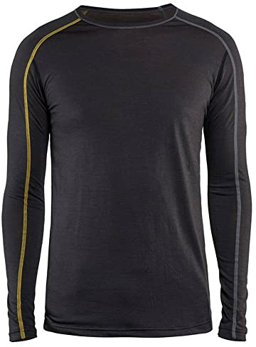 Blakläder 479917349835 Unterhemd Xlight Größe 100Prozent Merino in Dunkelgrau/gelb