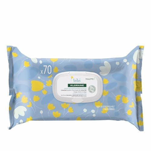 Klorane BÉBÉ Soothing Wipes 70 Units
