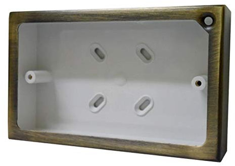 G&H Brassware Double Antique Bronze Surface Mounted Patress Box