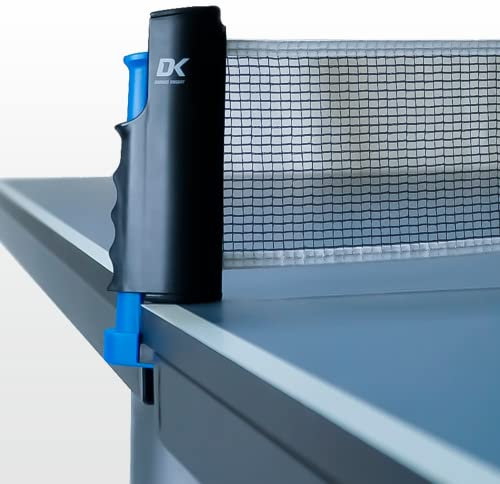 DK Retractable Ping Pong Net, Portable Table Tennis Net Rack, Perfect for Ping Pong Table, Office Desk, Home Kitchen or Dining Table