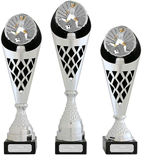 Pokal L Pokal Fussball Serie Verdun Trophäe Silber groß mit Gravur