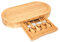 woodluv Cheese Board, Serving Tay, Cheese Board Knife Gift Set with 4 Cheese Knives, Charcuterie Serving Board,Serving Platter, Oval Cheese Servers, 41 X 20 X 5cm