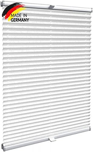 Konfigurieren Sie Ihr eigenes Plisseerollo mit Bohren | Plissee nach Maß für Türen & Fenster | Sichtschutz für Fenster, Blickdichte Rollos in Crushed Optik