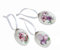 Loberon Osterei 3er Set Maurine, mit floralem Druck, dekorativ & vielseitig, Ostern, Osterfest, Osterdekoration, Porzellan, Polyester, bunt