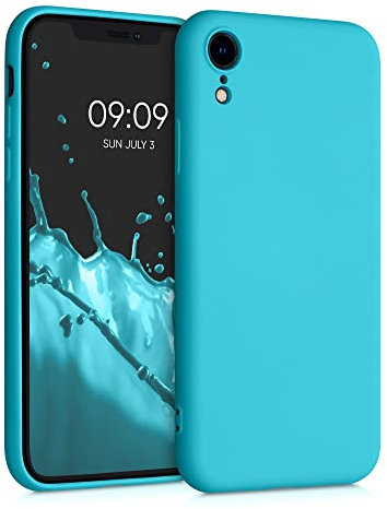 kwmobile Case Compatible with Apple iPhone XR Case - Slim Protective TPU Silicone Phone Cover - Ocean Blue