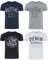 MUSTANG Tshirt Herren Baumwolle Regular Fit 4er Pack Set Rundhals Kurzarm Sommer Tee Shirt Logoprint, Größe:5XL, Farbe:Farbmix (P9)