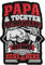 Aufnäher Aufbügler Patch Papa und Tochter