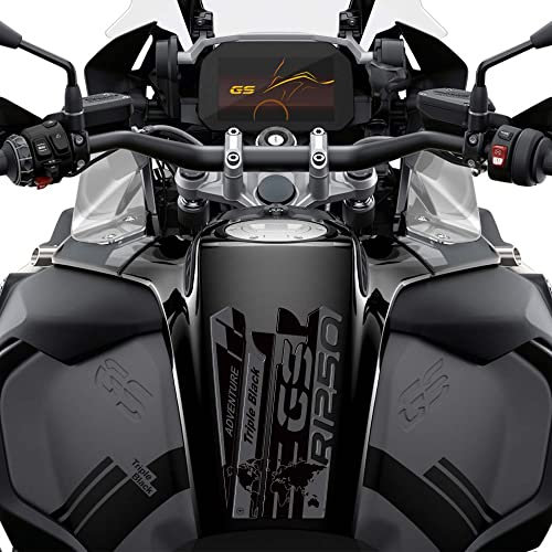 labelbike - 3D Harz Tankpad Aufkleber Motorrad Tank Dekoration und Schutz Kompatibel mit BMW R 1250 GS ADV Triple Black