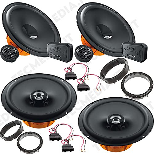 Kit 6 Casse Altoparlanti Hertz compatibile con Volkswagen Golf 6 (VI) (2008-2014) Kit Anteriore e Posteriore con Adattatori e Connettori Inclusi