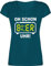 T-Shirt Damen V Ausschnitt - Party & Alkohol - Oh Schon Bier Uhr! Weiß - XS - Türkis - Sauf Shirt saufi Tshirt Frauen t Trink sprüche Shirts Oberteile Feier Oberteil tailliert Trinker Tshirts