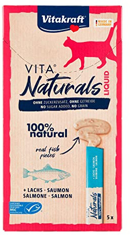 VitaNaturals Creamy Leckerli für Katzen, Lachs, 5 x 15 g