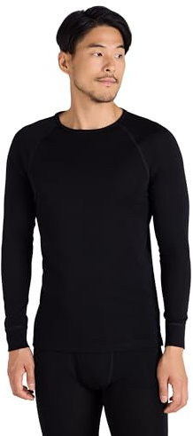 Mountain Warehouse Merino-Funktionsshirt Herren - schnelltrocknende, warme Thermounterwäsche, leichtes Merino-Unterhemd, Sportoberteil & Ski Schwarz 2X-Large