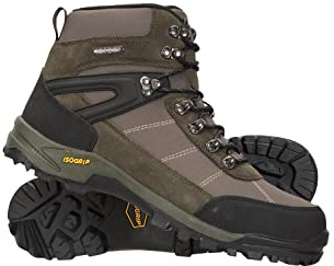 Mountain Warehouse Storm Mens Waterproof Boots - IsoGrip, Durable Rain Shoes, Mesh Lining Hiking Boots, Heel & Toe Bumpers - Spring Summer, Walking, Travelling Khaki Adult Shoe Size 8