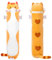 Mewaii Stofftiere Katzen Orange 130CM Plüsch Kissen Lang Kätzchen Plüschtier Ausgestopftes Tier Spielzeug Kuschelkissen Geschenk Plüschkissen