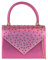 Girly Handbags Pochette da donna glitterata con patta e brillantini, Fucsia, W 18, H 14, D 7 cm (W 7, H 5, D 3 inches)