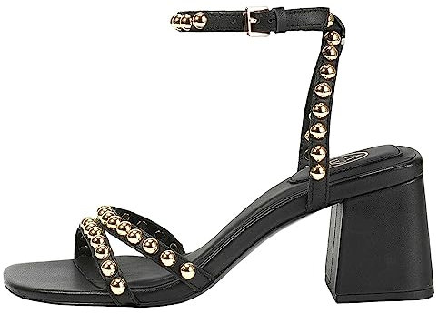 ASH Rachel Sandalen Schwarz mit breitem Absatz, Schwarz , 39 EU