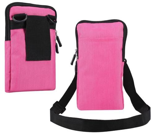 Pochette per Cellulare Uomo, Borsa a Tracolla Telefono, 6.9 Porta Cellulare con Cintura Sacchetto Clip da Cintura di Carta del Custodia del Telefono Fondina a Spalla Cellulare Della Moneta di Viaggio