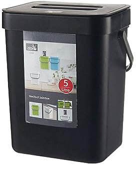 yuwqqoajv Poubelles murales - Solution élégante et Bien rangée pour Toute Maison Poubelles Non perforées Poubelles classifiées en Plastique, Noir, 3L